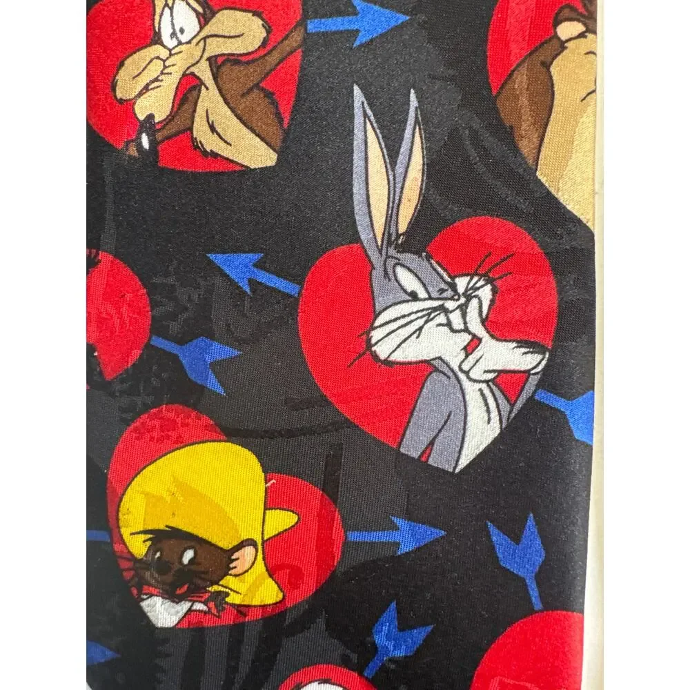 Vintage 90s Looney Tunes Mens Neck Tie Lot Bundle Novelty Work Office Teacher